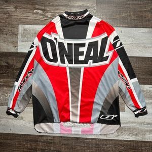 Vintage ONeal Racing Spell Out Logo Graphic Motocross M Jersey Dirt bike
